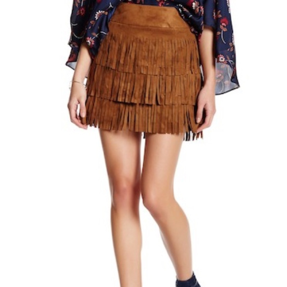 Fringe suede skirt Cupcakes & Cashmere